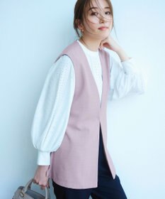 ANY SIS 【セットアップ対応】リネンライク ジレ