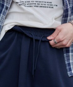 WEGO 【ユニセックス着用ITEM/SMサイズ展開/ウエストゴム】スウェットバギーショーツ