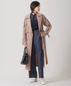 ICB 【撥水加工】 メモリーストレッチタフタ トレンチコート