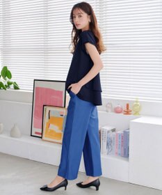 Tiaclasse 【UVカット・吸水速乾】 “きれい見え” バックペプラムトップス