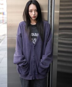 WEGO 【ユニセックス着用ITEM】ケミカルスウェットカーディガン
