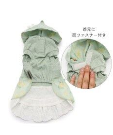 犬の服 犬 ワンピース 【小型犬】 ミモザ ホワイト グリーン / PET