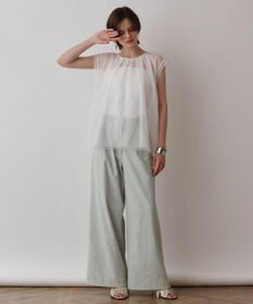 GRACE CONTINENTAL チュールタックノースリーブ