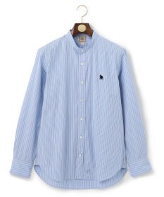 J.PRESS MEN 【WEB限定】ポプリンストライプ バックブルバンドカラーシャツ