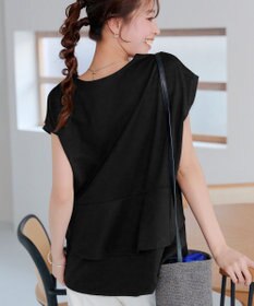 Tiaclasse 【UVカット・吸水速乾】 “きれい見え” バックペプラムトップス