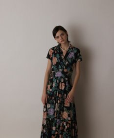 GRACE CONTINENTAL アンティークフラワープリントワンピース