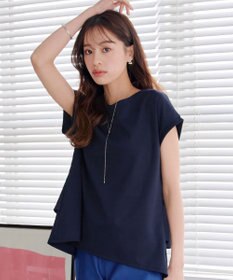 Tiaclasse 【UVカット・吸水速乾】 “きれい見え” バックペプラムトップス