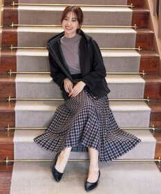 Tiaclasse ウールライクフーデットショートコート