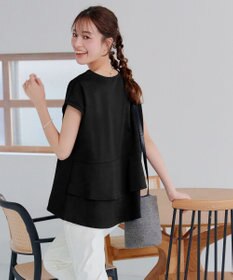 Tiaclasse 【UVカット・吸水速乾】 “きれい見え” バックペプラムトップス