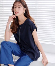 Tiaclasse 【UVカット・吸水速乾】 “きれい見え” バックペプラムトップス