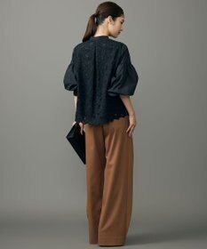 自由区 【SHIHOさん着用】レースブロッキング ブラウス