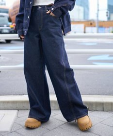 WEGO 【ユニセックス着用ITEM】カバーフィットフラップデニムパンツ