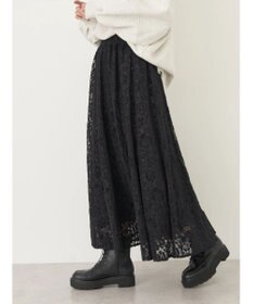 earth music&ecology 起毛レースフレアスカート