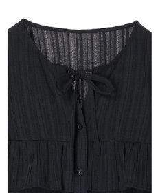 earth music&ecology フリル切替えショートブラウス