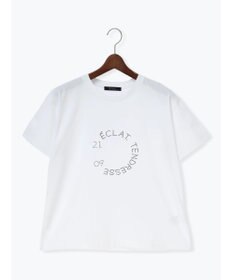 Te chichi ラインストーンサークルロゴTシャツ