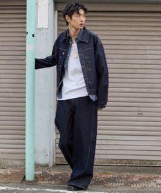 WEGO 【ユニセックス着用ITEM】カバーフィットフラップデニムパンツ