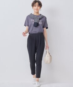 組曲 L ブルーデイジーロゴプリント Tシャツ