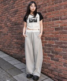 WEGO 【ウエストゴム/SMサイズ展開】カーブデザインスウェットパンツ