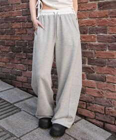 WEGO 【ウエストゴム/SMサイズ展開】カーブデザインスウェットパンツ