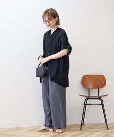 AMERICAN HOLIC 【予約】【WEB限定】イージーケア+接触冷感 フレンチスリーブギャザーシャツ