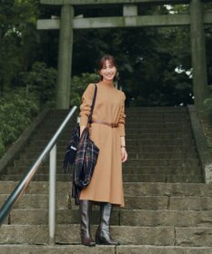 Tiaclasse 【安田美沙子さん着用・新色・XSサイズ追加】リブ切替ニットワンピース