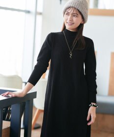 Tiaclasse 【安田美沙子さん着用・新色・XSサイズ追加】リブ切替ニットワンピース