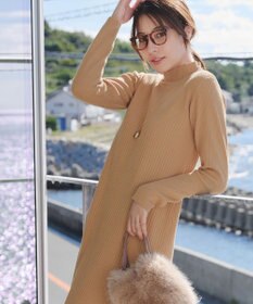 Tiaclasse 【安田美沙子さん着用・新色・XSサイズ追加】リブ切替ニットワンピース