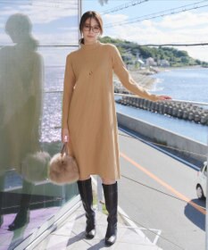 Tiaclasse 【安田美沙子さん着用・新色・XSサイズ追加】リブ切替ニットワンピース