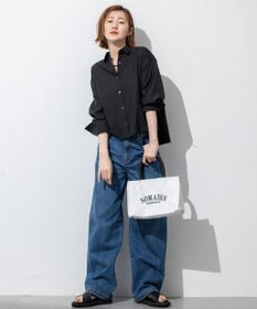 23区 【接触冷感】23区DENIM サマー ストレート ワイド パンツ