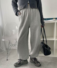 WEGO 【あったか/ウエストゴム】裏起毛スウェットジョガーパンツ