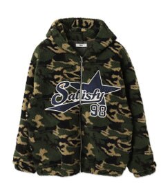 WEGO 迷彩ロゴボアパーカー