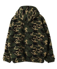 WEGO 迷彩ロゴボアパーカー