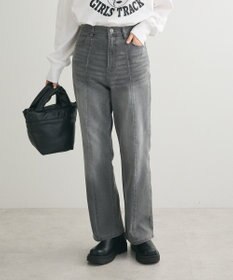 Green Parks ＧＵＭストレッチデニムセンター切替ストレートフレアパ