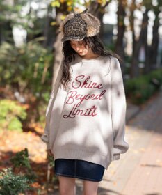 WEGO 【ユニセックス着用ITEM】ベロアモールグラフィックプルオーバー