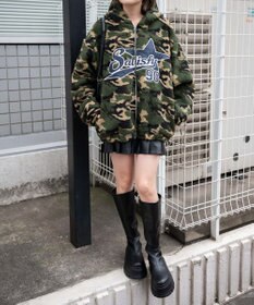 WEGO 迷彩ロゴボアパーカー