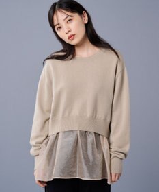 uncrave ウール ナイロン ペプラム ニット（uncrave STANDARD）