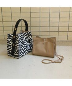 UNBILLION cachecache アニマル柄ヒネリハンドルインバッグセットトート