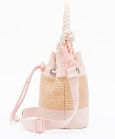 LeSportsac RAFFIA MINI BUCKET/ピーチブラッシュラフィア