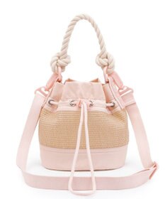 LeSportsac RAFFIA MINI BUCKET/ピーチブラッシュラフィア