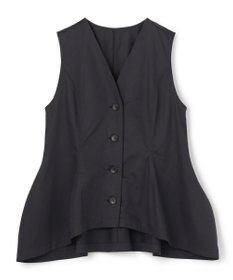 uncrave コットンクロスプレーン ペプラムジレブラウス