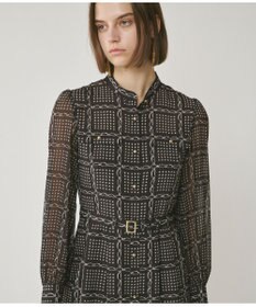 GRACE CONTINENTAL チェーンチェックプリントワンピース