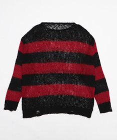 WEGO モヘアタッチボーダーBIGニット