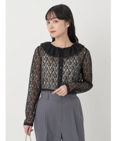 earth music&ecology ポコポコレースブラウス