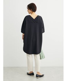 Green Parks ミニ裏毛バックカシュクール半袖チュニック