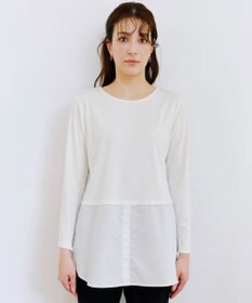 Tiaclasse 【安田美沙子さん着用・選べる裾】 レイヤードヘムカットソーTシャツ