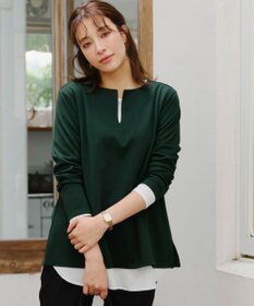 Tiaclasse 【安田美沙子さん着用・選べる裾】 レイヤードヘムカットソーTシャツ