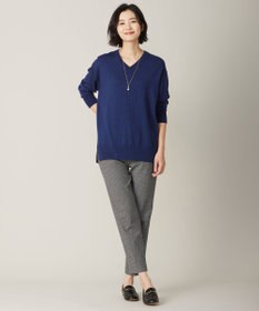 J.PRESS LADIES S 【洗える】チェルビック チェック テーパード パンツ