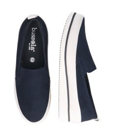 INTER-CHAUSSURES ＜衝撃軽減・防カビ抗菌＞【BUSSOLA】撥水レザースリッポンスニーカー