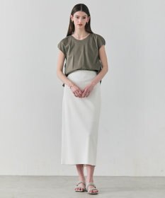 BEIGE， NADIA / 異素材ライン ストレッチニットスカート