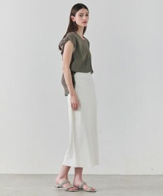 BEIGE， NADIA / 異素材ライン ストレッチニットスカート